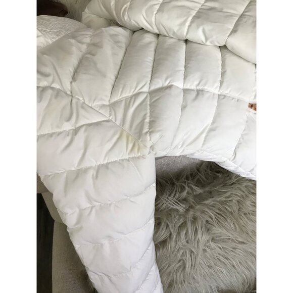 Zara Warm Insulated Puffer Jacket Sz  L - XL Ivory - Picture 10 of 11
